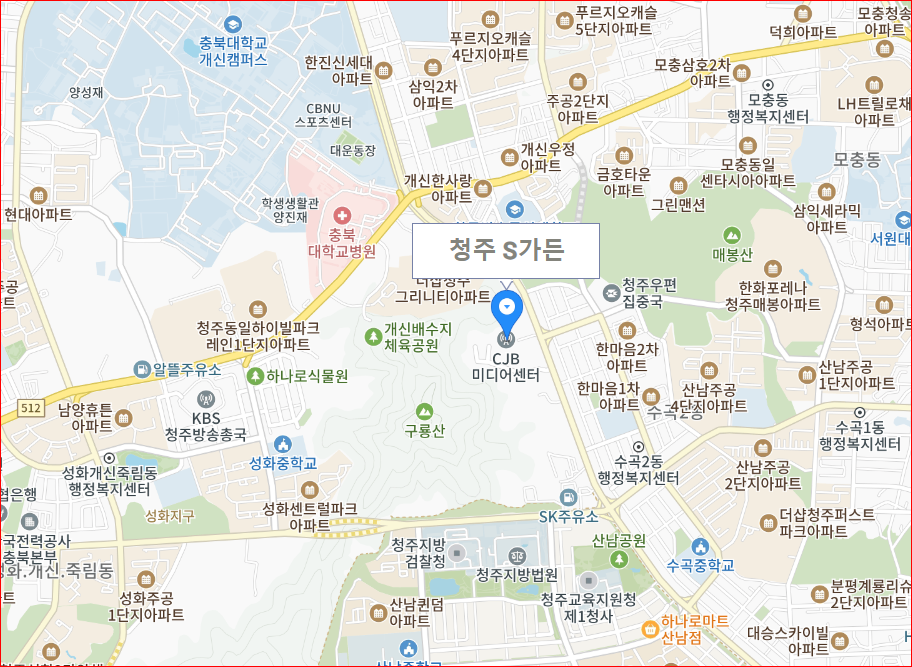 청주 에스가든웨딩 주차장 위치와 방문 동선 지도
